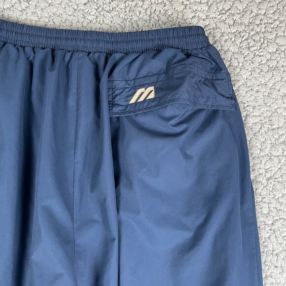 MIZUNO Lined Track Pants Mens XXL Blue Zip Ankle Vented Drawstring Pockets - Picture 8 of 12